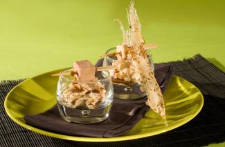 Mousse et mini brochettes de Foie Gras de canard