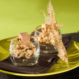 Mousse et mini brochettes de Foie Gras de canard